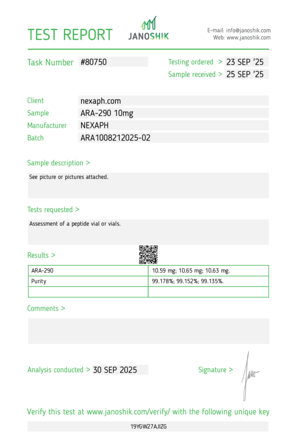 ARA-290 10mg (10 vials/kit) - Image 2