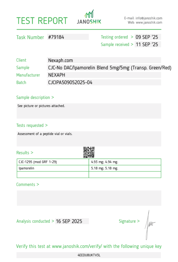 CJC-no DAC / Ipamorelin Blend – 5mg/5mg (10 vials/kit) - Image 3