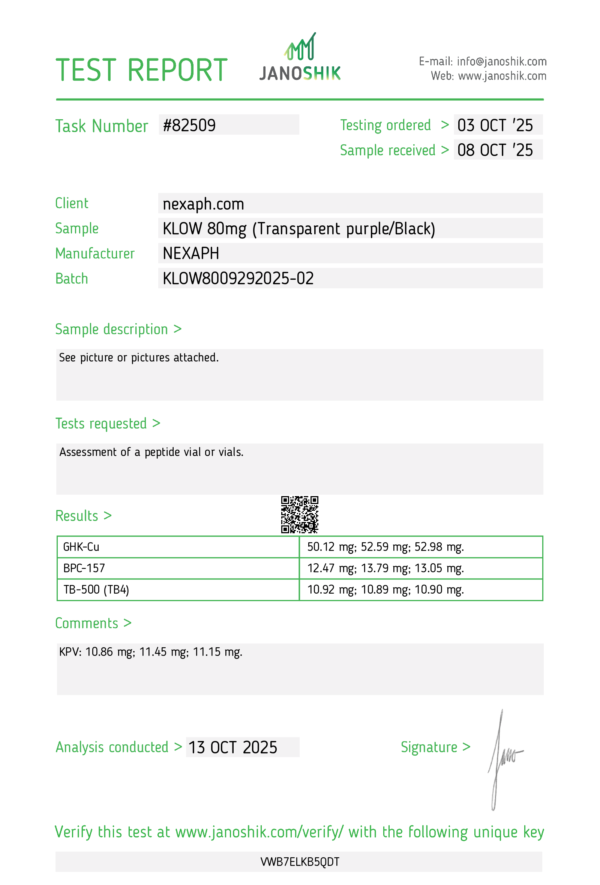 KLOW Blend 80mg (10 vials/Kit) - Image 3