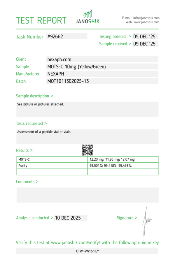 MOTS-C 10mg (10 vials/Kit) - Image 2