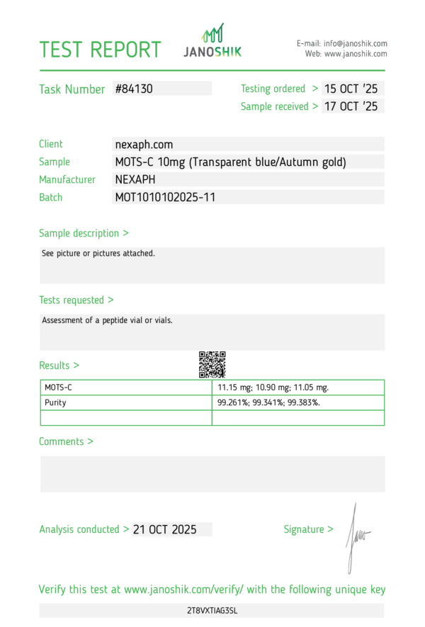 MOTS-C 10mg (10 vials/Kit) - Image 4