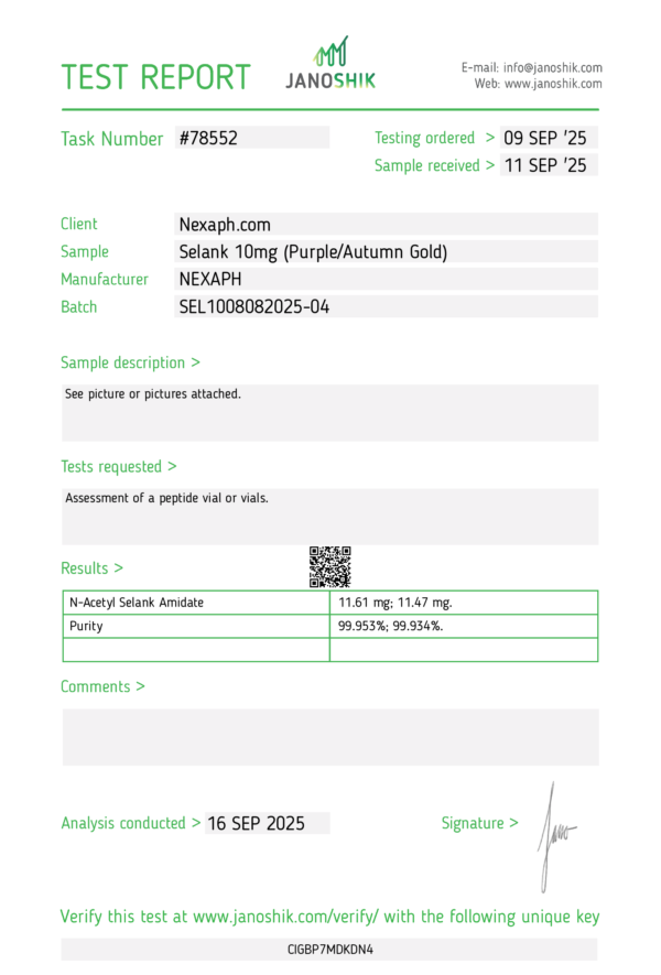 N-Acetyl Selank Amidate 10mg (10 vials/kit) - Image 2